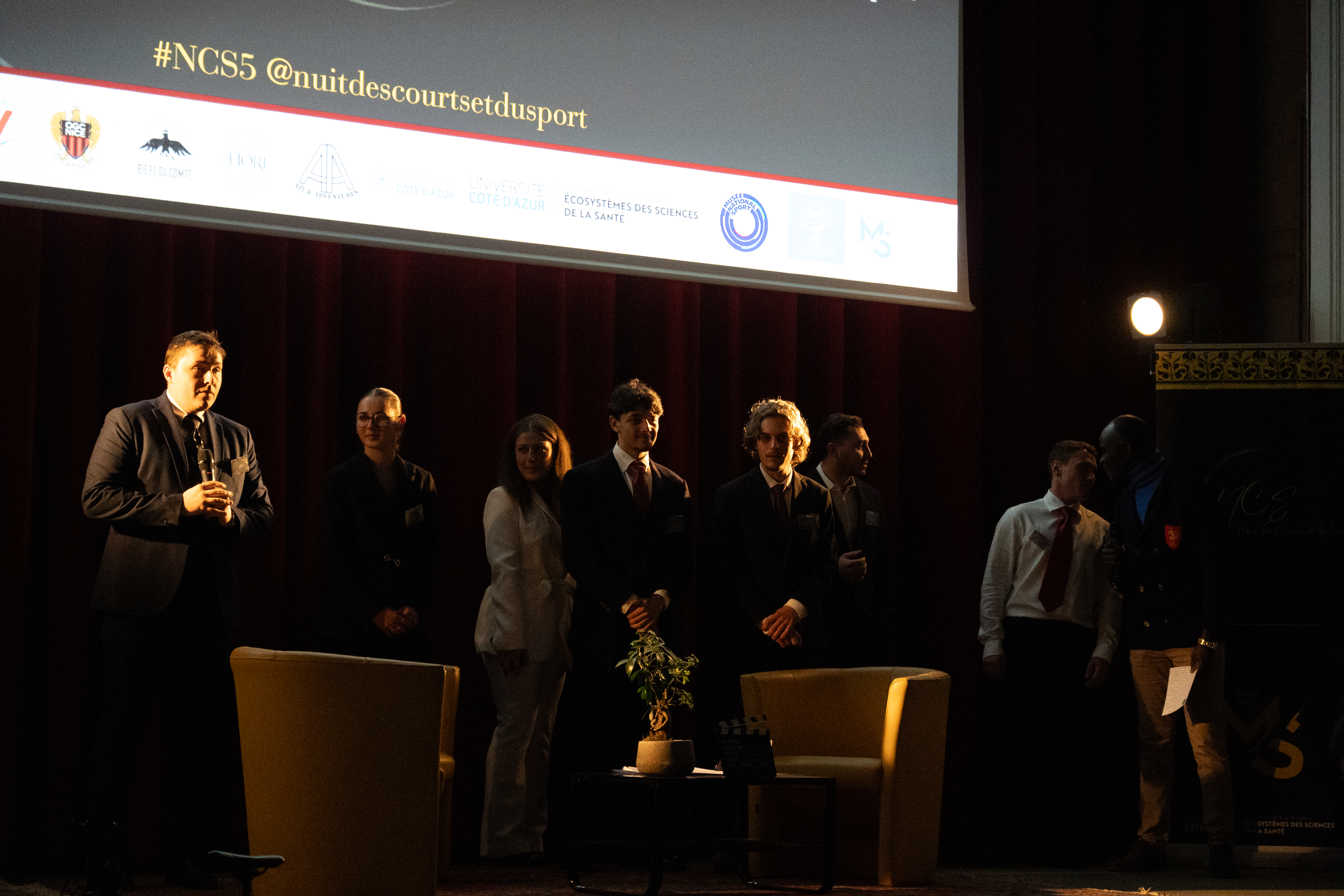 Vue de la salle de projection à la Nuit des Courts et du Sport